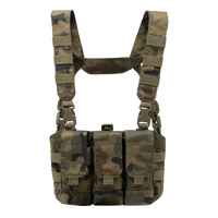 Chest Rig Chicom Helikon-Tex Woodland – Cordura 500D, 3 Buzunare Încărcătoare - poza 2