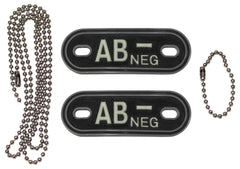 Accesorii Plăcuțe grupă sanguină fosforescente MFH - Cauciuc 100%, 7x2.5 cm