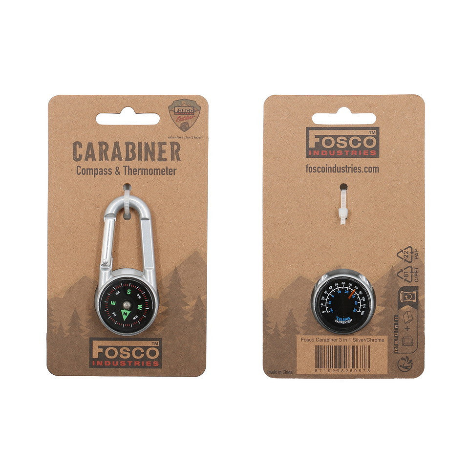 Accesoriu 3-în-1 Karabijnhaak Zilver/Chrome Fosco - Esențial pentru Misiuni