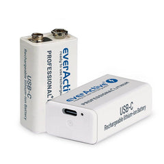 Acumulator 9V 550mAh EverActive Ni-MH - USB-C, Reîncărcabil - 3