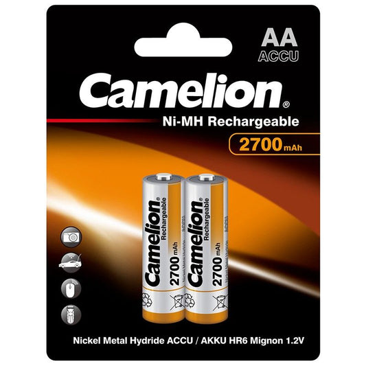 Acumulator AA LR6 Ni-MH 1.2V Camelion 2700mAh - Preîncărcați, Blister 2 - 2