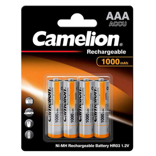 Acumulator AAA Ni-MH 1.2V 1000mAh Camelion - Preîncărcați, Blister 4 - 2