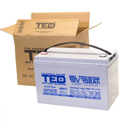 Acumulator AGM 12V 102Ah GEL Deep Cycle TED Electric - Fiabilitate Maximă - 10