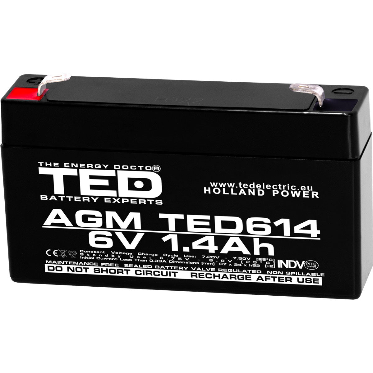 Acumulator AGM 12V 25Ah Deep Cycle TED Electric - Vehicule Electrice - 9