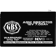 Acumulator AGM 12V 7.05Ah GBS F1 - Sisteme Securitate, UPS - 4