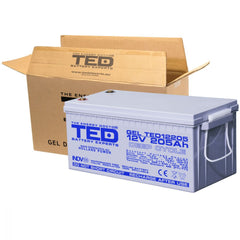 Acumulator AGM GEL VRLA 12V 205Ah TED Electric - Deep Cycle, M8 - 10