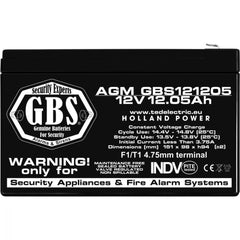 Acumulator AGM VRLA 12V 12.05Ah GBS - Sisteme Securitate, Etanș - 8