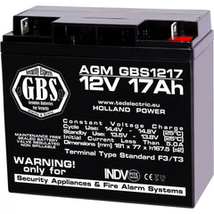 Acumulator AGM VRLA 12V 17Ah GBS - Siguranță și Fiabilitate - 1