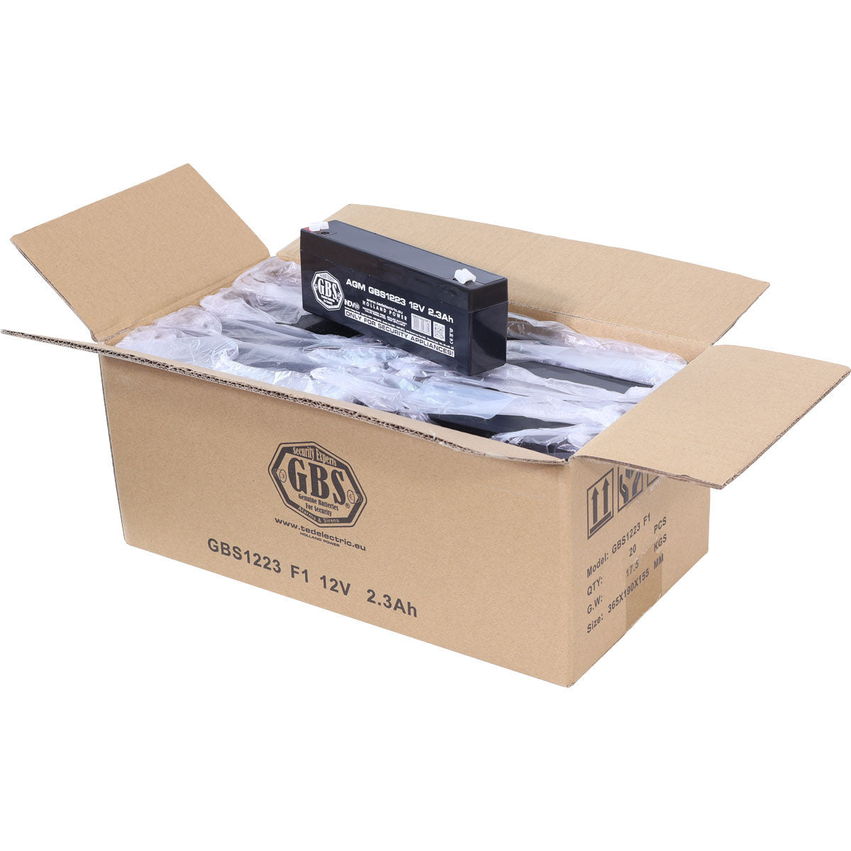 Acumulator AGM VRLA 12V 2.3Ah GBS - Sisteme Securitate, F1 - 6