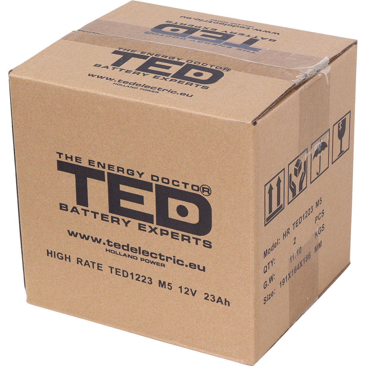 Acumulator AGM VRLA 12V 23Ah TED Electric - High Rate, M5 - 5
