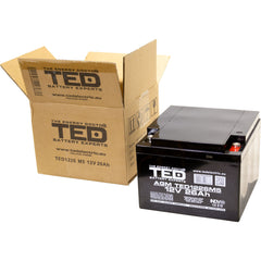 Acumulator AGM VRLA 12V 26Ah TED Electric - Fiabil, Fără Întreținere - 6