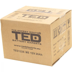 Acumulator AGM VRLA 12V 26Ah TED Electric - Fiabil, Fără Întreținere - 9