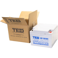 Acumulator AGM VRLA 12V 28,5Ah TED Electric - High Rate, M5 - 6