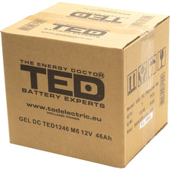 Acumulator AGM VRLA 12V 46Ah GEL Deep Cycle TED Electric - Fiabil, Robust - 5