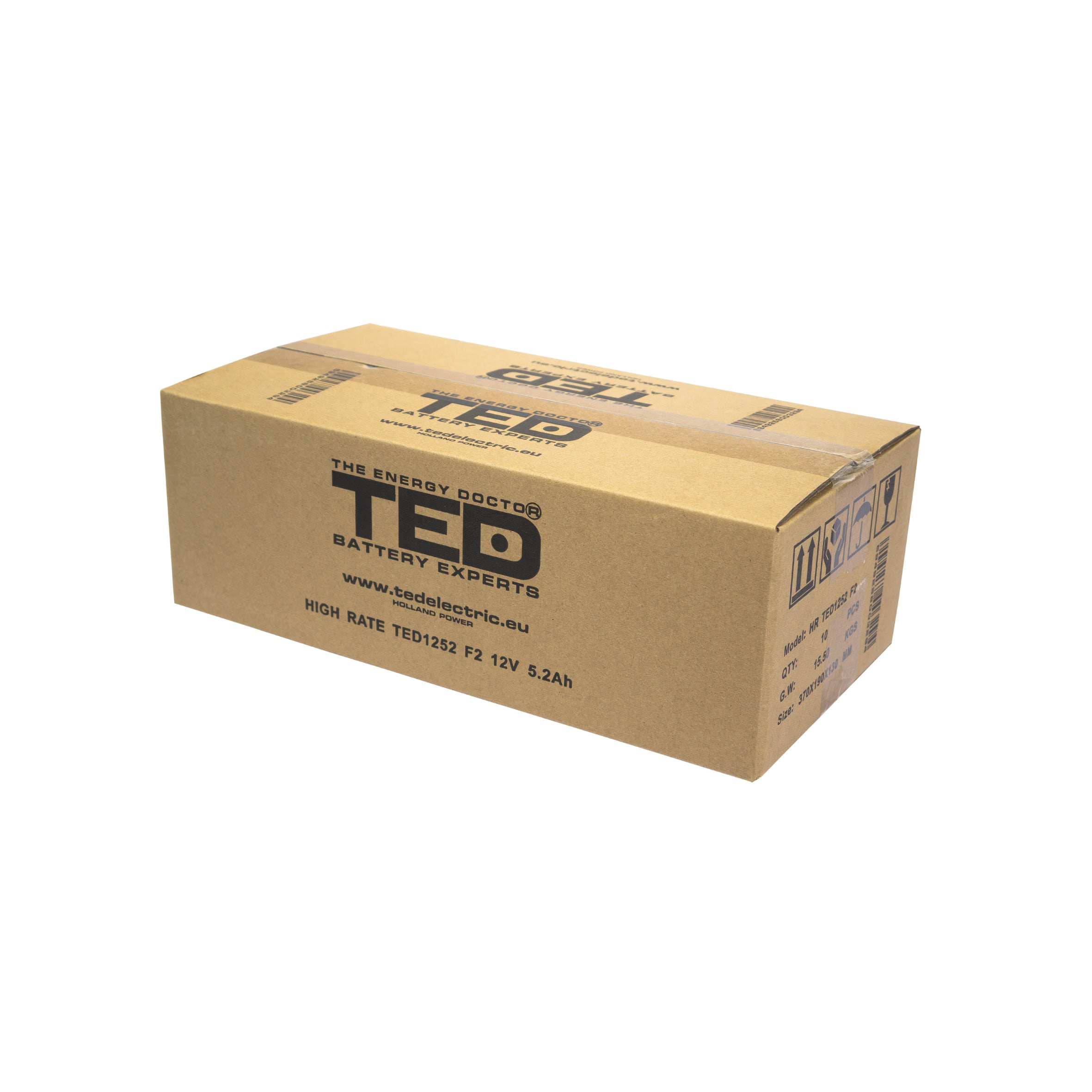 Acumulator AGM VRLA 12V 5.2Ah High Rate TED Electric - Compact, Fiabil - 5