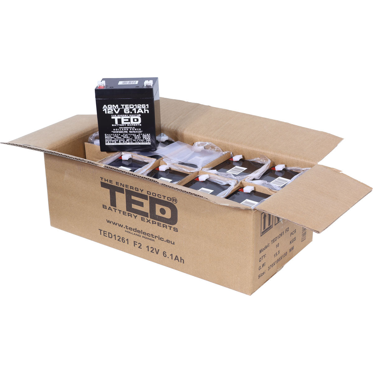 Acumulator AGM VRLA 12V 6.1Ah TED Electric - Sigur, Fiabil, Compact - 6