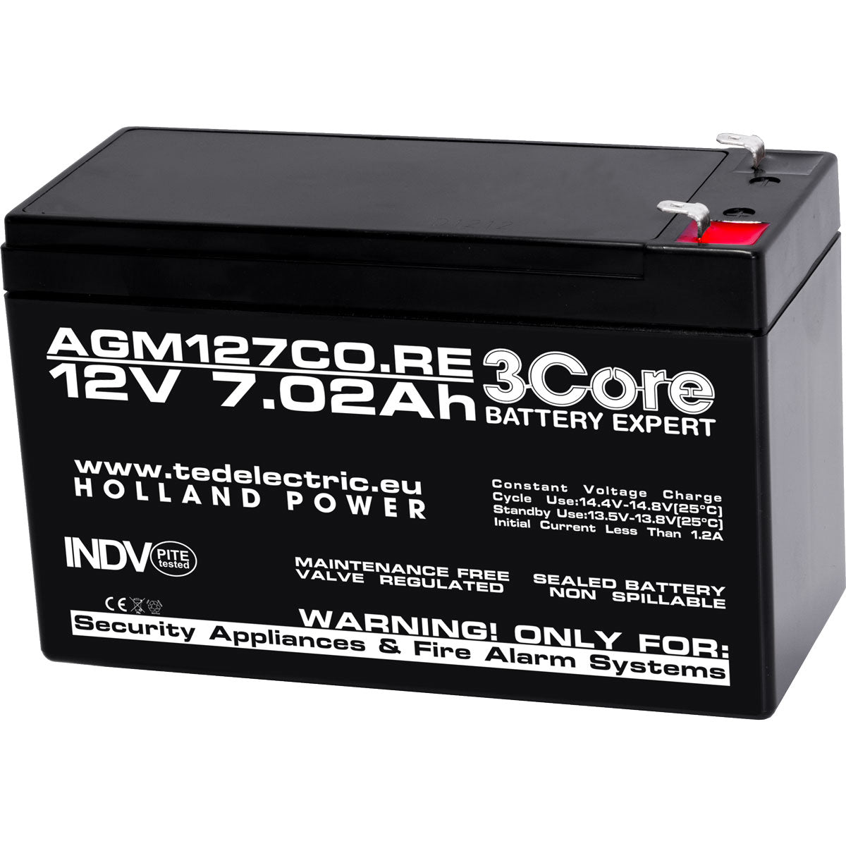 Acumulator AGM VRLA 12V 7.02Ah 3Core - Sisteme Securitate, UPS - 2