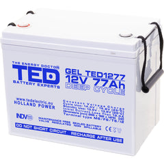 Acumulator AGM VRLA 12V 77Ah GEL Deep Cycle TED Electric - Durată lungă - 2