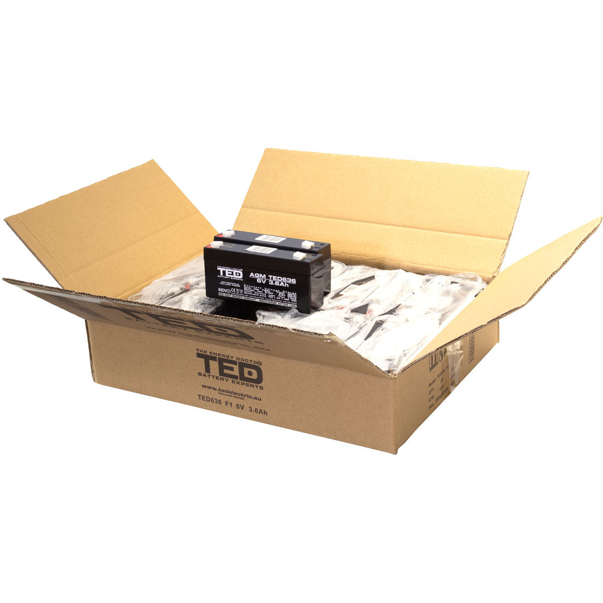 Acumulator AGM VRLA 6V 3.6Ah TED Electric - Sigilat, Fiabil - 6