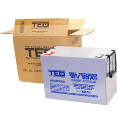 Acumulator AGM VRLA GEL 12V 93Ah TED Electric - Deep Cycle, F12 M8 - 6