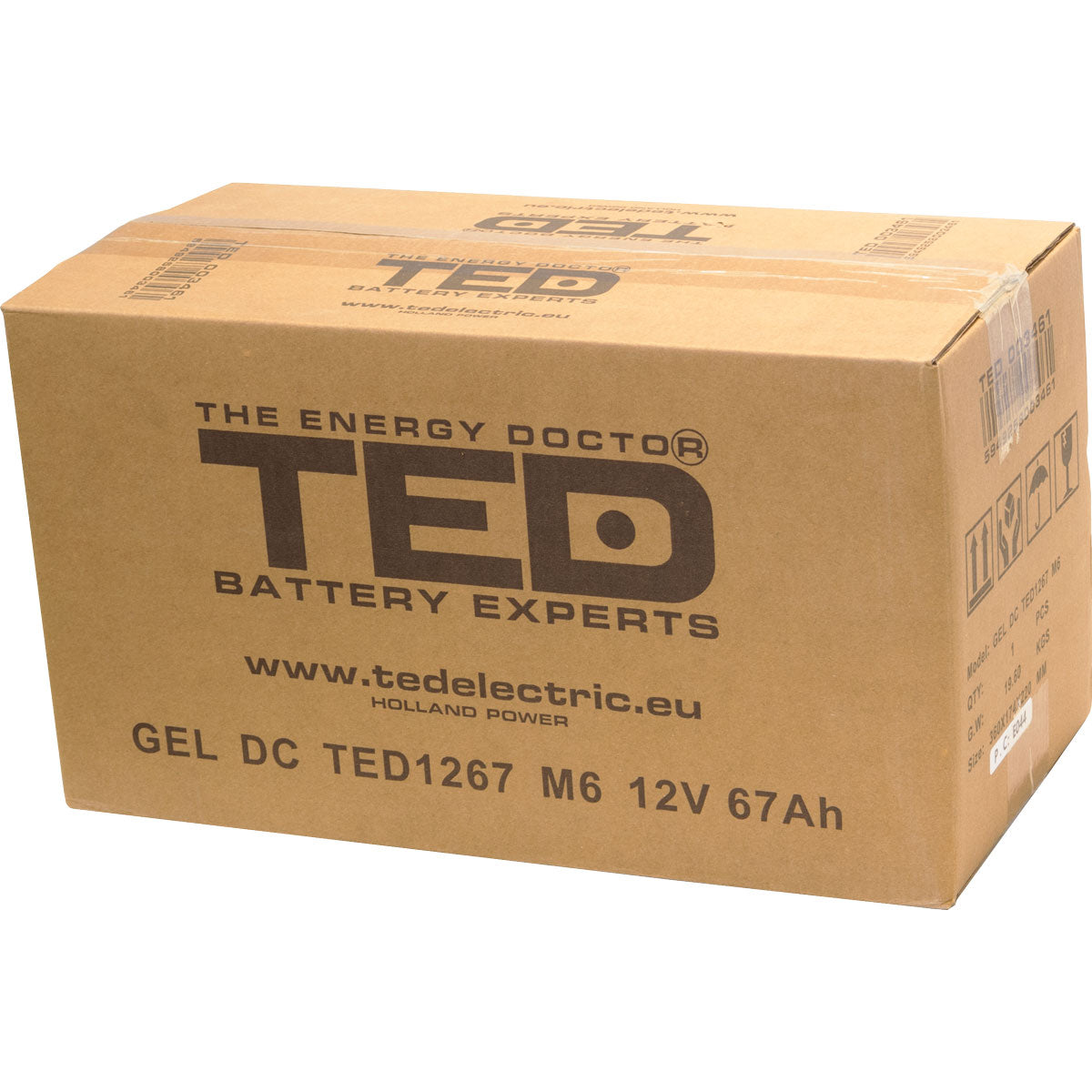 Acumulator GEL Deep Cycle 12V 67Ah TED Electric - Fiabilitate Energie - 5