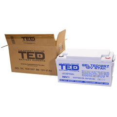 Acumulator GEL Deep Cycle 12V 67Ah TED Electric - Fiabilitate Energie - 6