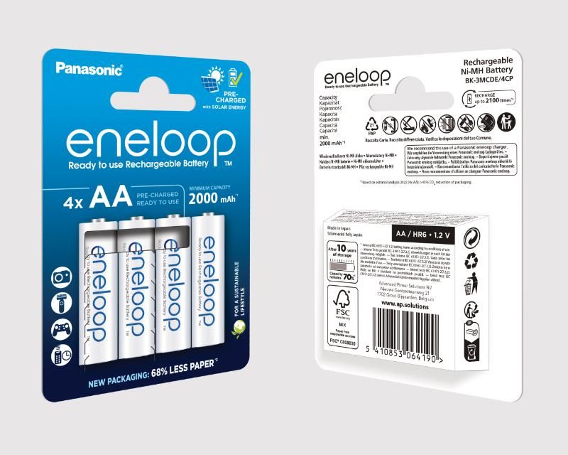Acumulatori AA R6 2000mAh Eneloop Ni-MH - Preîncărcați, 2100 Cicluri - 6