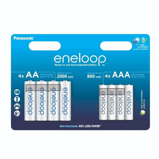 Acumulatori Eneloop Ni-MH AA 2000mAh & AAA 800mAh - Blister 8 - 2