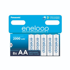 Acumulatori Ni-MH AA R6 2000mAh Eneloop - Preîncărcați, 2100 Cicluri, 8 buc - 2