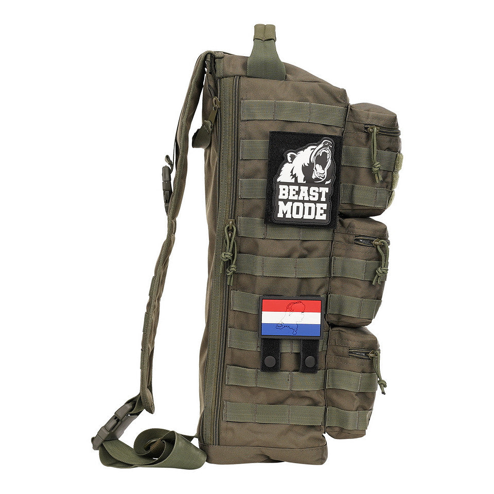 Adaptor MOLLE Patch Hook+Loop Medium Negru - Personalizare Echipament Rapidă