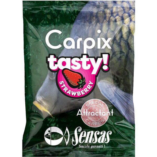 Aditiv Carp Tasty Strawberry SENSAS - Aromă Căpșuni, 300g, Atractant