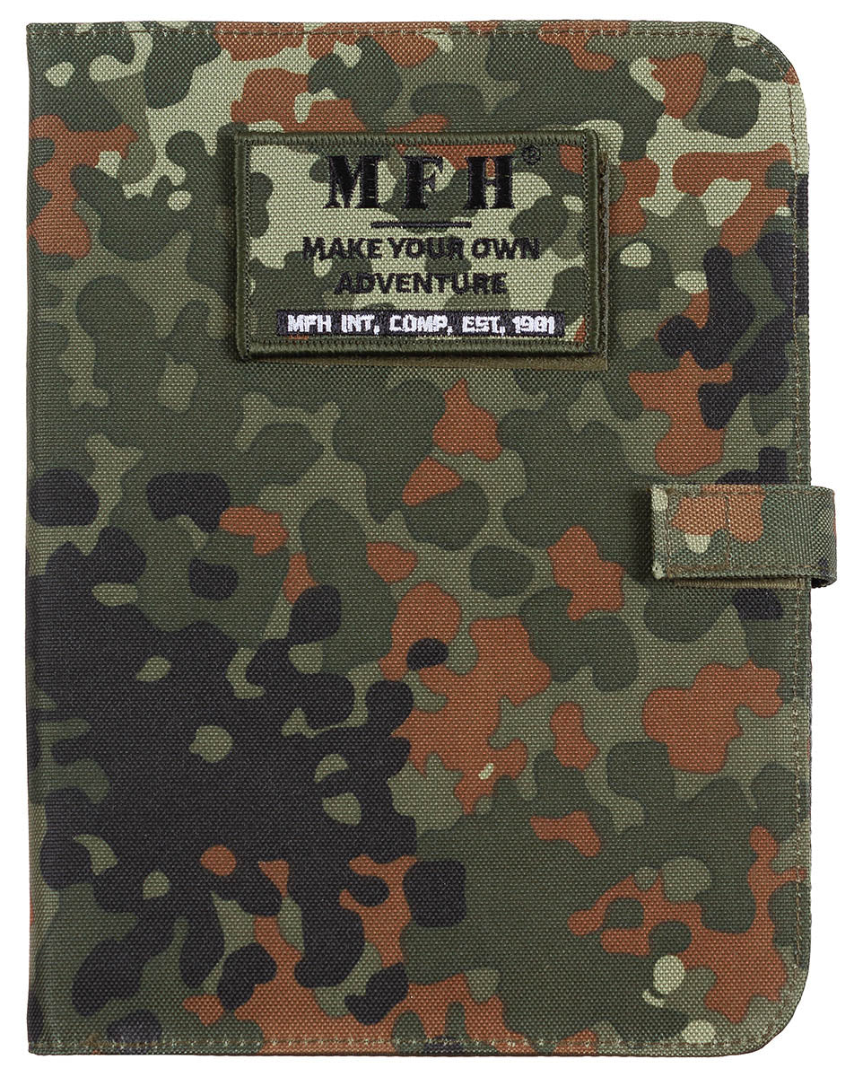 Agendă Planificator A5 BW Camo MFH - Panou Velcro, Inele Detașabile