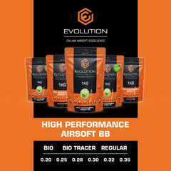 Airsoft BBs Evolution 0,20g High Performance Bio (20x1kg) - Precizie și Sustenabilitate Maximă