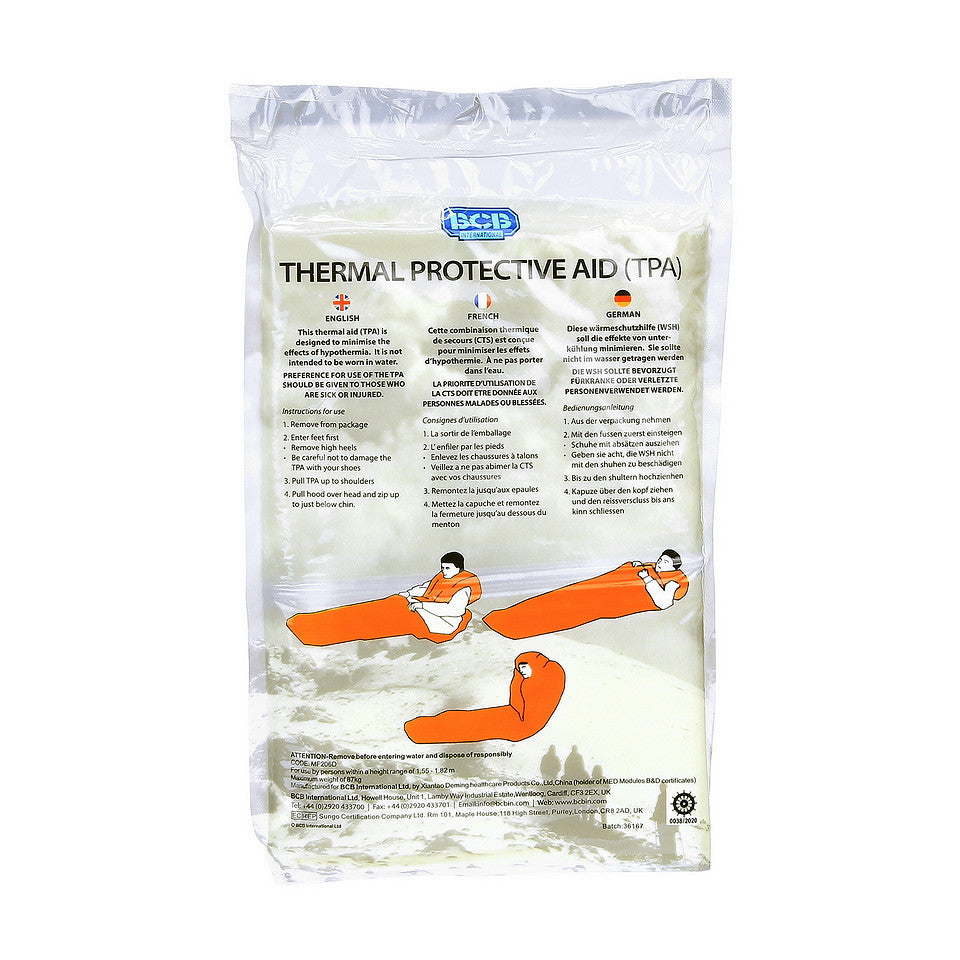 Ajutor Termic Urgență BCB Thermal protective aid - Protecție Vitală Ipotermie