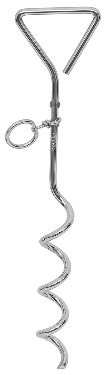 Ancoră Spirală Metal 40 cm MFH - Construcție stabilă, Inel mobil