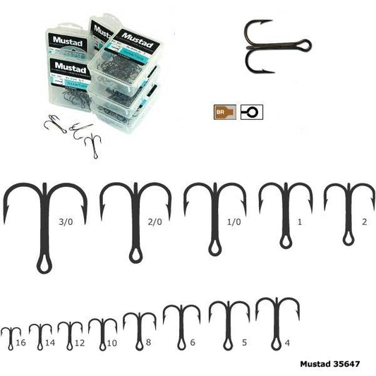 Ancoră Triplă Bronz Rotundă Mustad - Rezistență, Fixare Sigură