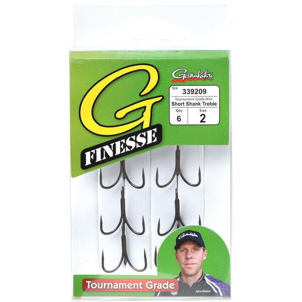 Ancoră Triplă G-FINESSE TGW Gamakatsu - Rezistență Superioră, 6buc - 2