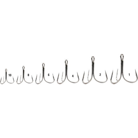 Ancoră Triplă GRIP Treble Steel Mustad - Rezistență, 6 Bucăți