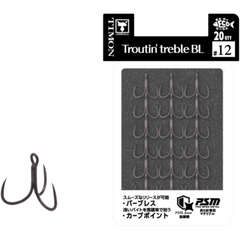 Ancoră Triplă Timon Jackall Troutin Treble BL #12 - 20 Bucăți, Rezistență - 1
