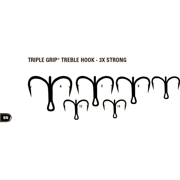 Ancora Triplă UltraPoint Mustad - Nichel, Scurtă, Ultra-Asuțită