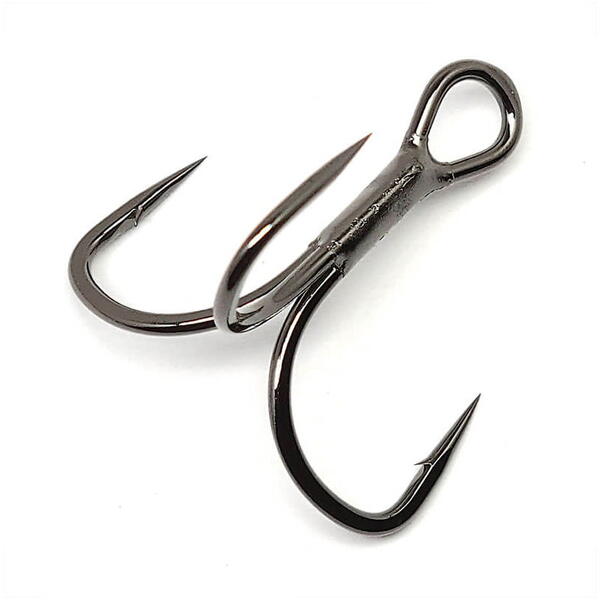 Ancore Treble Gamakatsu EWG Nickel Black - Vârf Ascuțit, Shank Scurt - 1