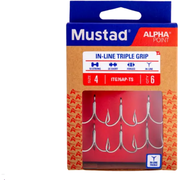 Ancore Triple In-Line Mustad - Oțel, Rezistență Maximă la Rugină - 3