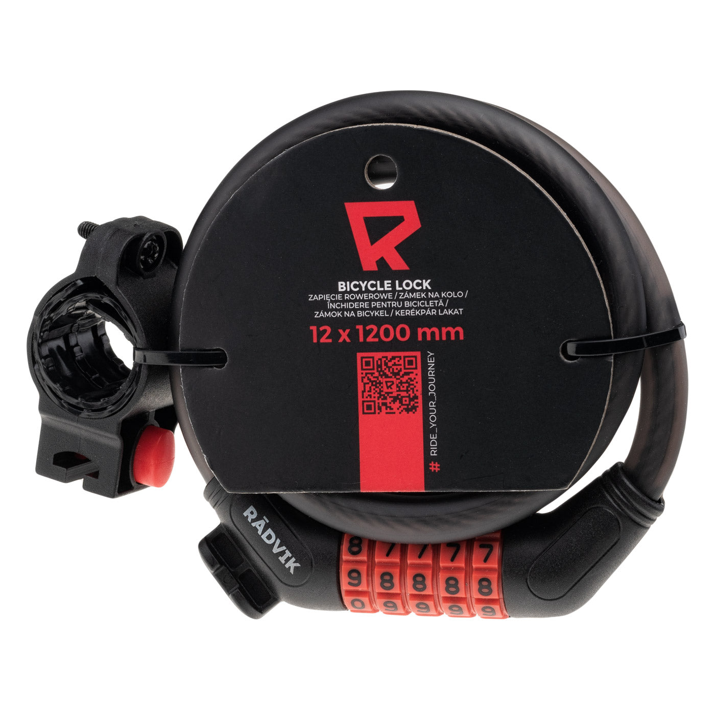 Antifurt Bicicletă FEDERSIFER 12X1200 RADVIK - Oțel, PVC, Protecție Avansată - 2