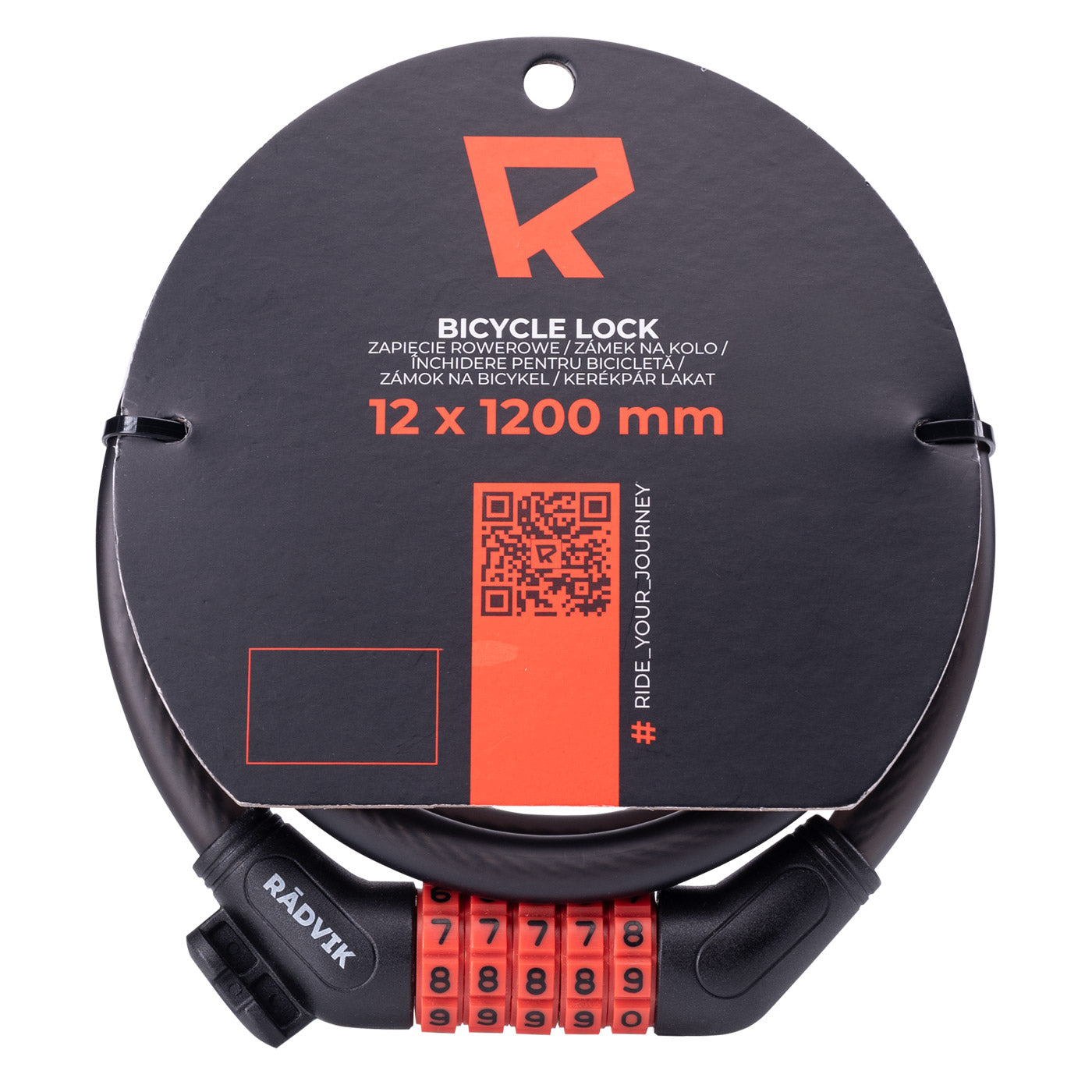 Antifurt Bicicletă FEDERSIFER 12X1200 RADVIK - Oțel, PVC, Protecție Avansată - 4