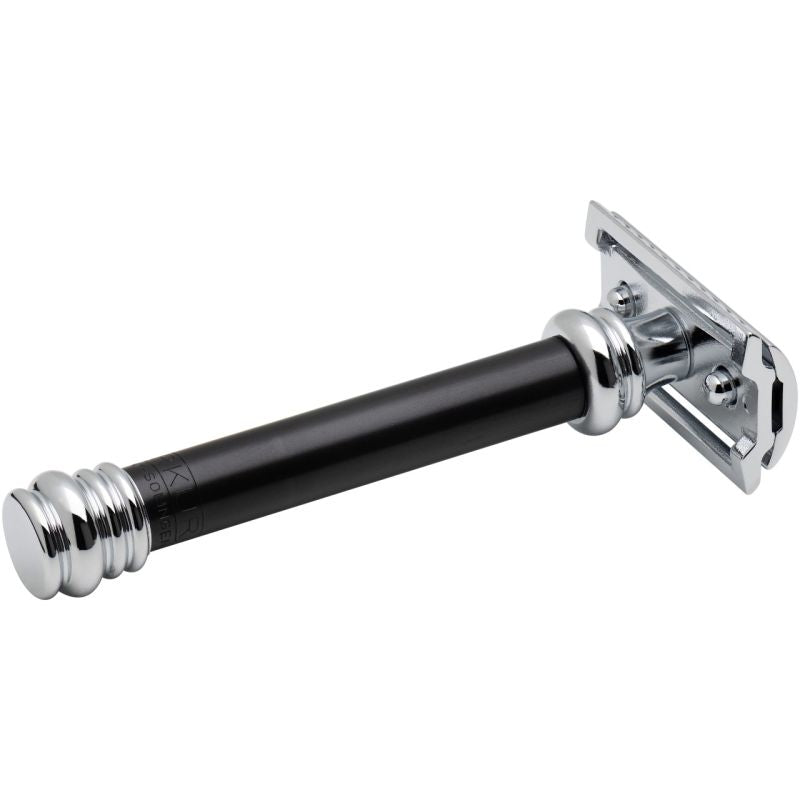 Aparat de Ras Merkur 38B Negru Merkur - Alamă, Mâner Lung, Ergonomic