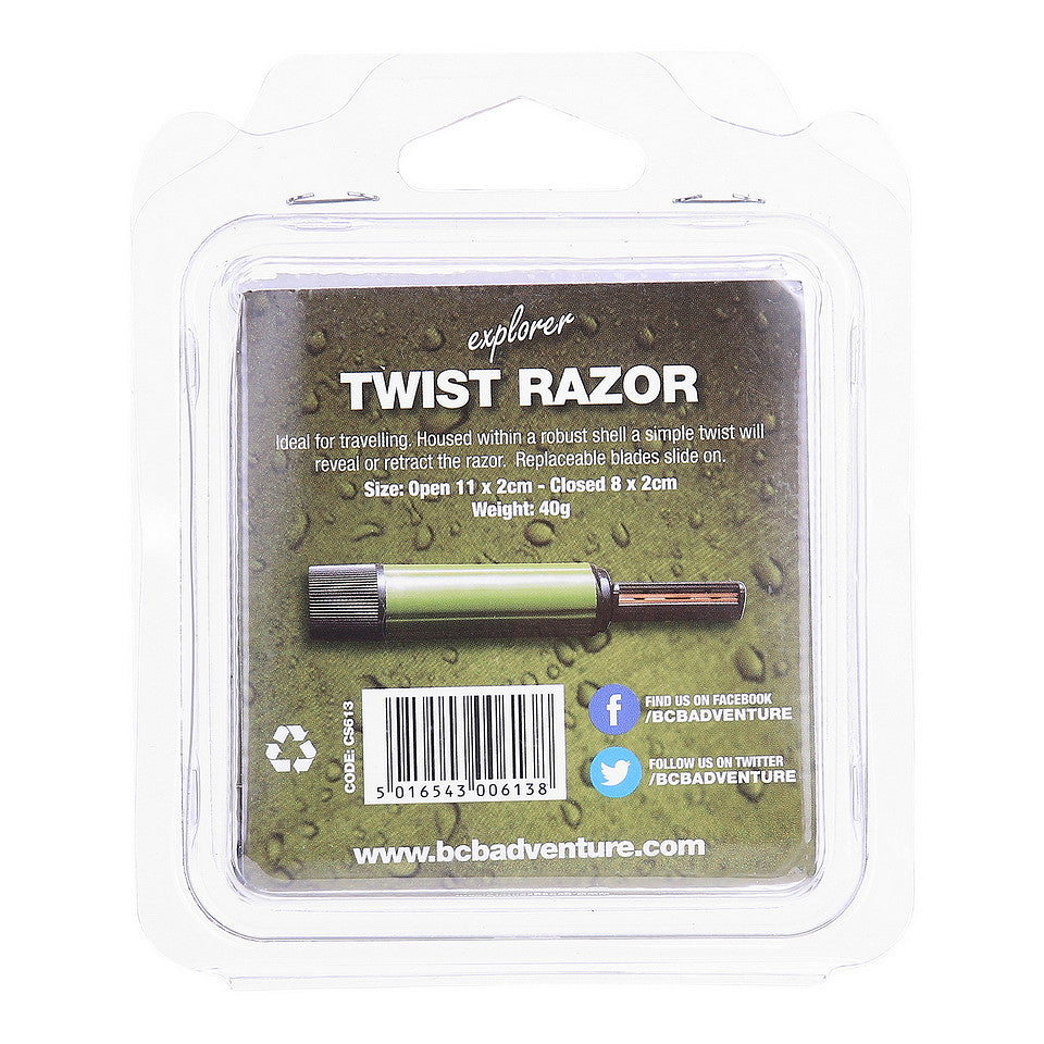 Aparat Ras Portabil BCB Twist razor CS613 Verde BCB - Fiabilitate în Teren