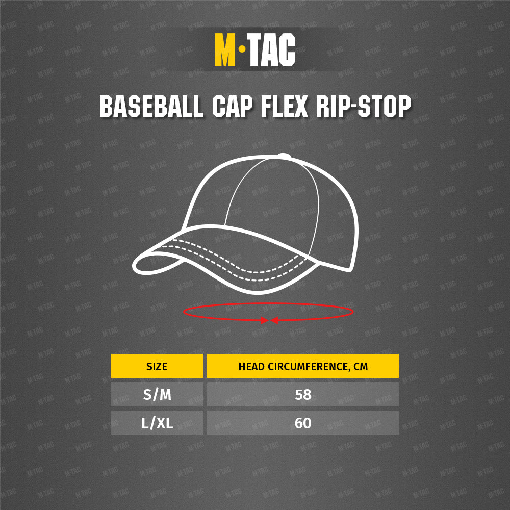 Șapcă Flex Rip-Stop M-Tac - Dark Olive, Impermeabilă Teflon