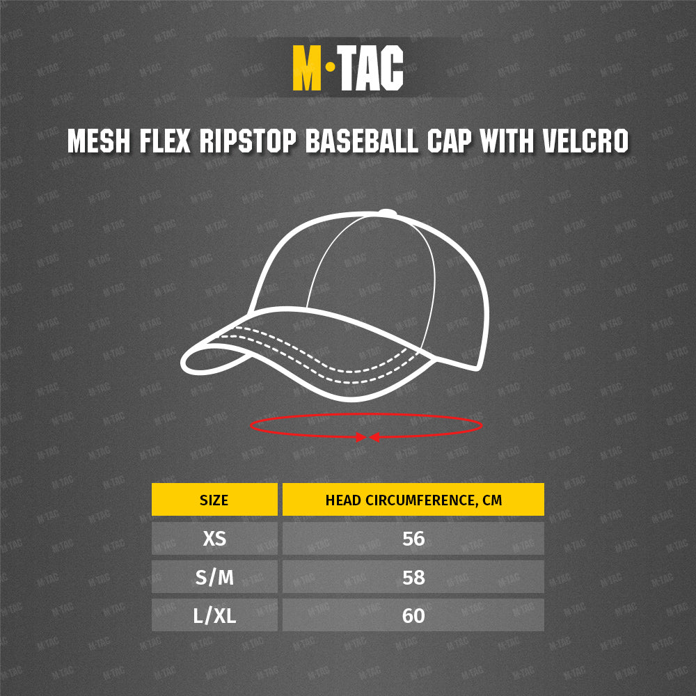 Șapcă Tactică Mesh Flex Ripstop M-Tac - Coyote Brown Ventilată