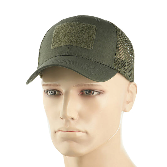 Șapcă Tactica Mesh Flex Ripstop M-Tac - Army Olive, Ventilație Superioră