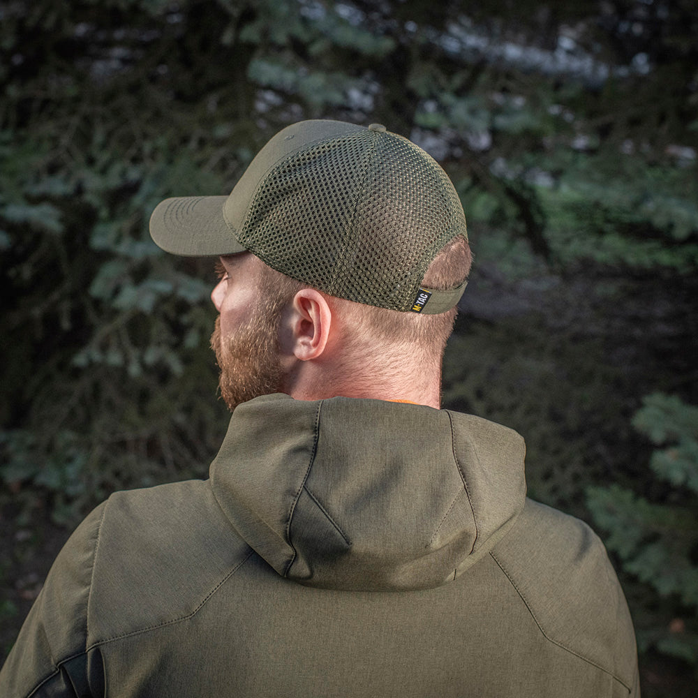 Șapcă Tactica Mesh Flex Ripstop M-Tac - Army Olive, Ventilată